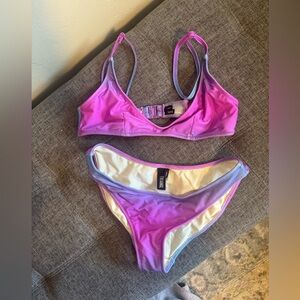 TRIANGL Purple and Pink Women's Bikini Set